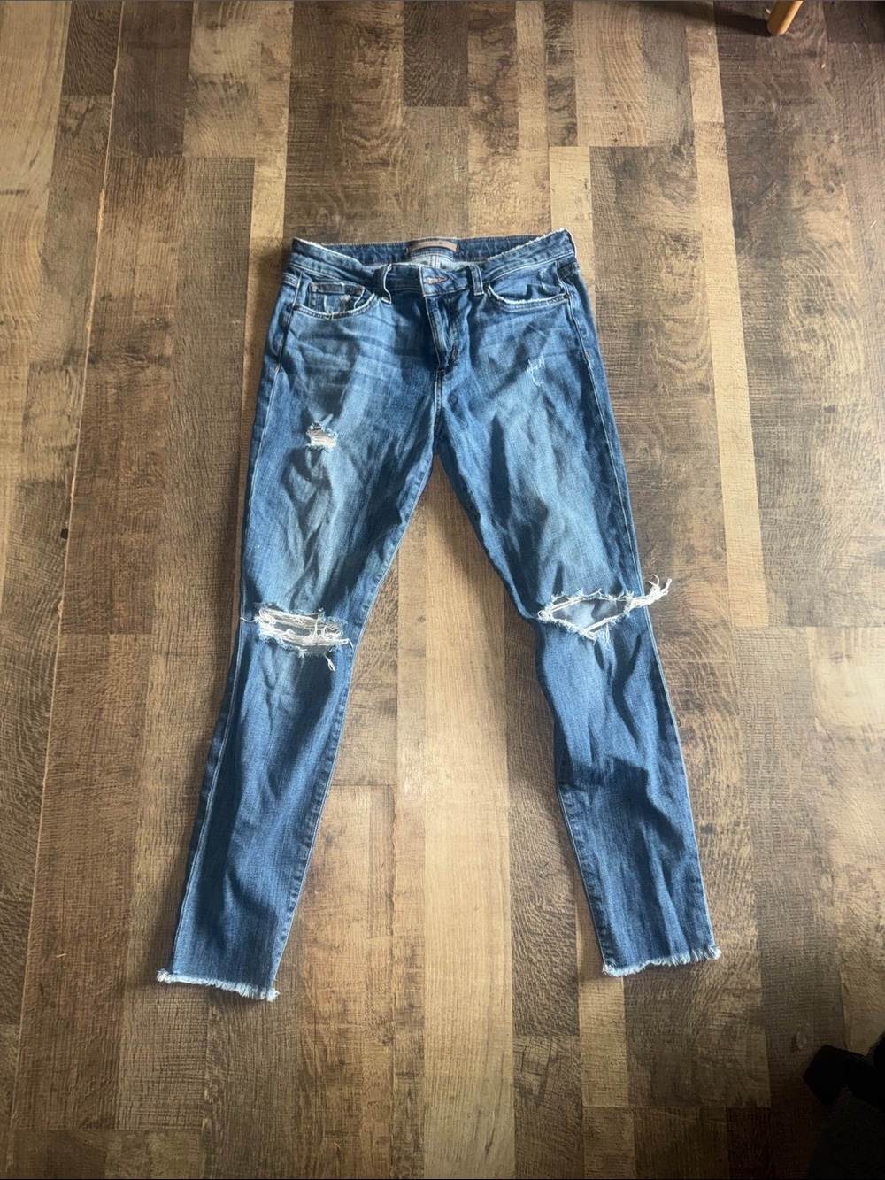 Joe's Jeans Women Distressed Ankle Skinny Blue Denim Jeans Size 29